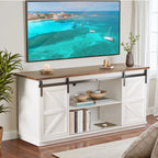 Homall TV Stand for 65 Inch TV, Storage Cabinet with Sliding Barn Door, Entertainment Center,Espresso