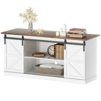 Homall TV Stand for 65 Inch TV, Storage Cabinet with Sliding Barn Door, Entertainment Center,Espresso