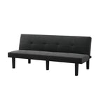 Modern Faux Suede Futon Sofa Bed,70" Convertible Sleeper Sofa Bed with 3 Adjustable Backrest Angles,Futon Couch Loveseat for Small Place,Dark Gray