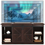 Homall TV Stand for 65 Inch TV, Storage Cabinet with Sliding Barn Door, Entertainment Center,Espresso