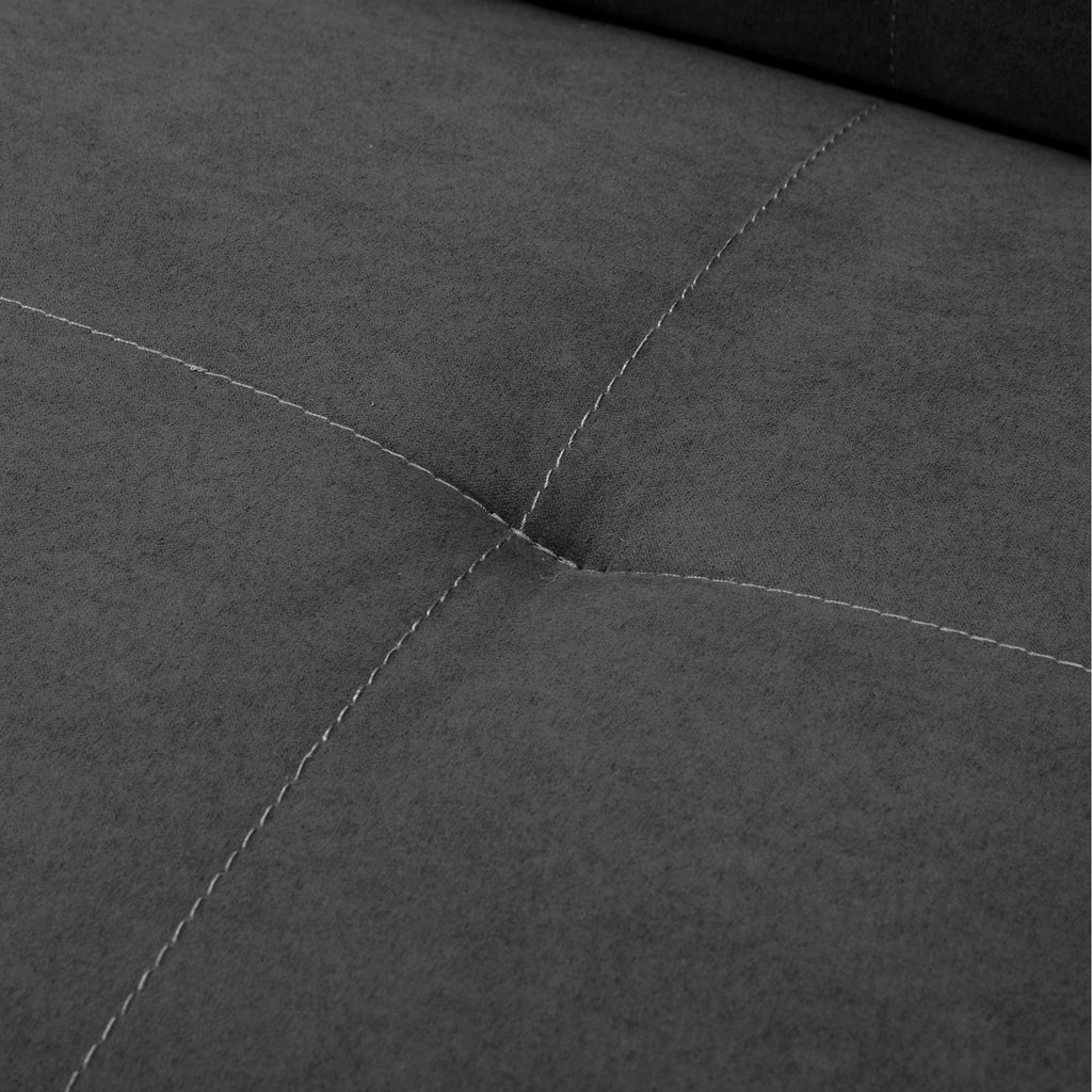 Modern Faux Suede Futon Sofa Bed,70" Convertible Sleeper Sofa Bed with 3 Adjustable Backrest Angles,Futon Couch Loveseat for Small Place,Dark Gray