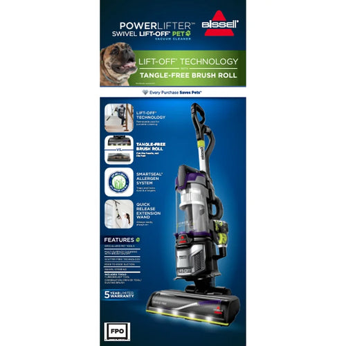 BISSELL PowerLifter Swivel Lift-Off Pet Upright Vacuum 2920F