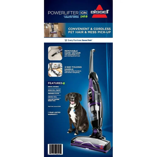 BISSELL PowerLifter Ion Pet Cordless Stick Vacuum 3191